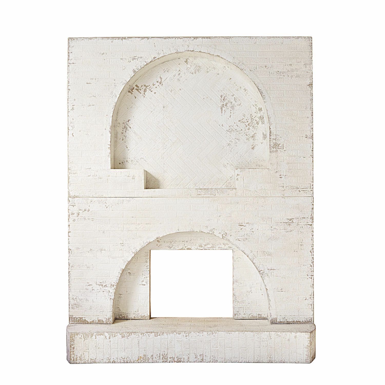 Mirabeau Kaminumbauschrank Kaminkonsole Forêt Émeraude antikweiß