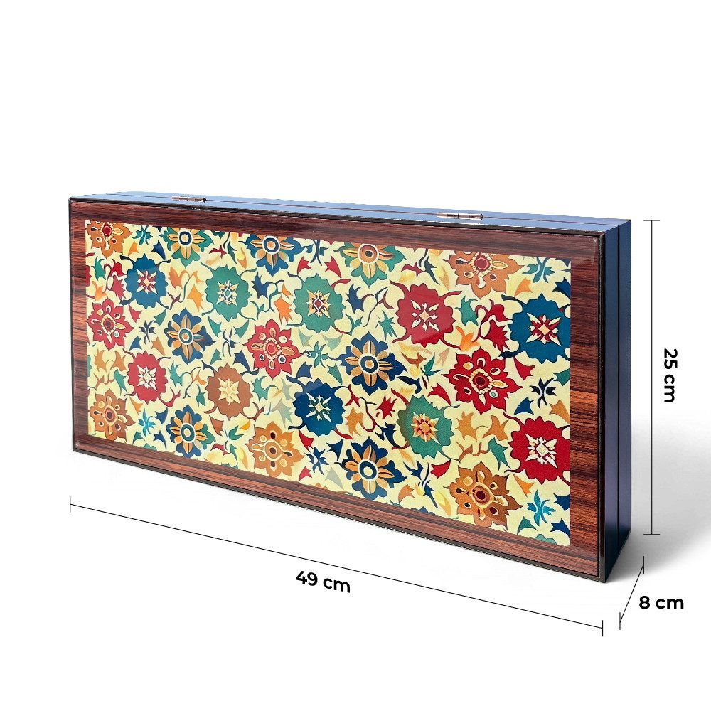 BIGGDESIGN Spielesammlung Biggdesign Bloom Backgammon Set, Kratzfeste Oberfläche