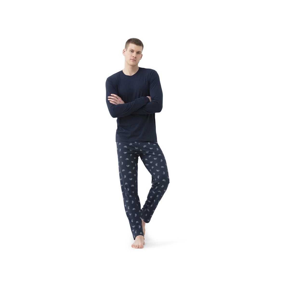 (1 blau Mey tlg) Pyjama