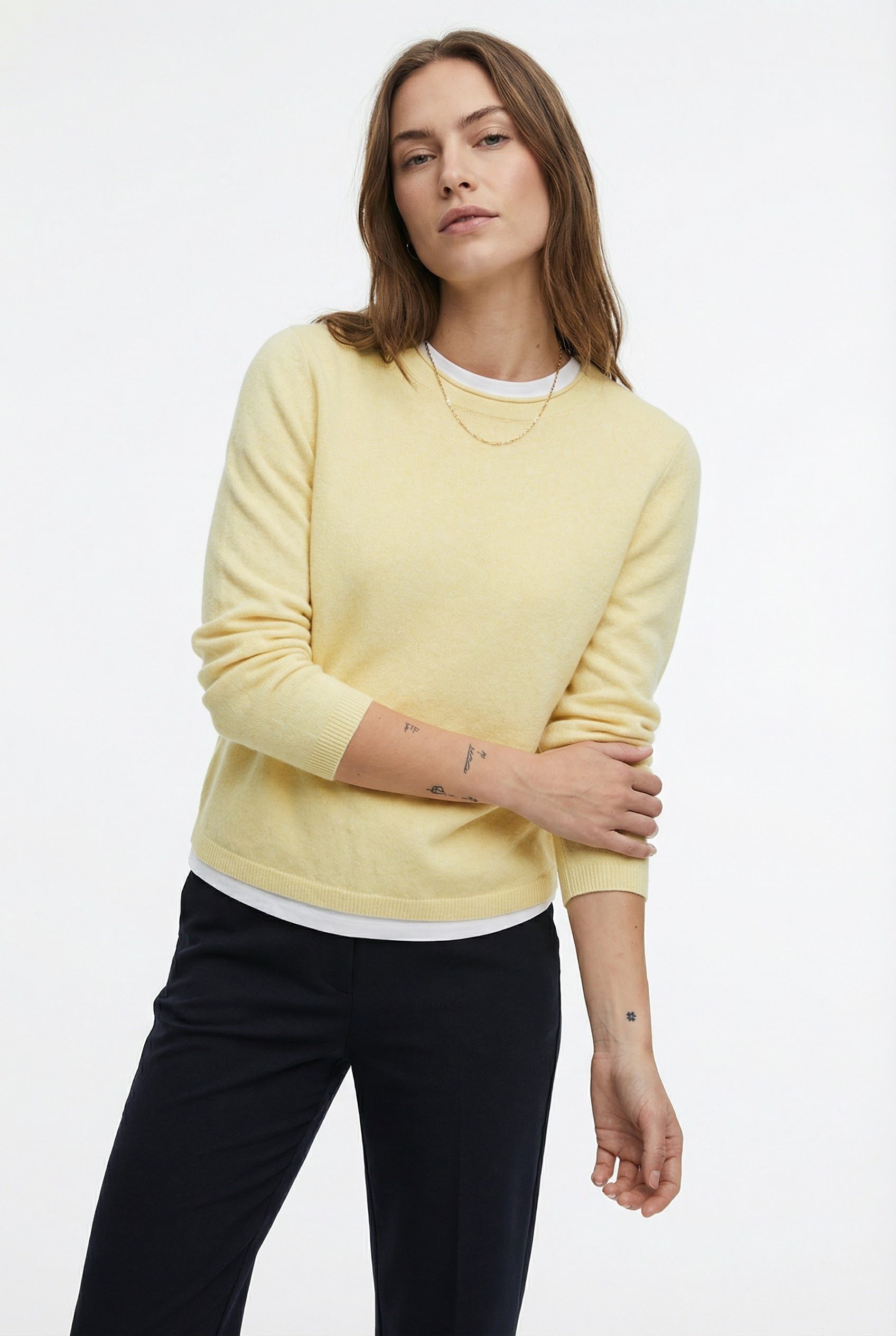 ONLY Strickpullover ONLLOYAL LS ONECK KNT NOOS Materialmix