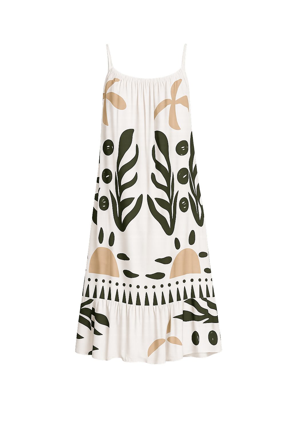 ITALY VIBES Sommerkleid - Kleid Damen - Trägerkleid - Baumwollkleid - Printkleid - Minikleid ONE SIZE / passend für Größe S - XL