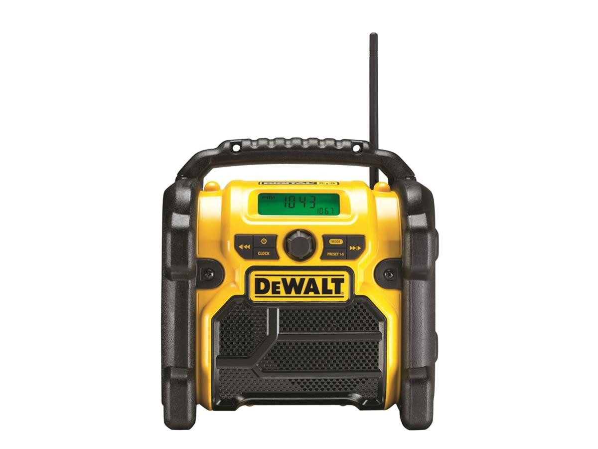 DeWalt fuer 10,8 - 18V Baustellenradio (Digitalradio (DAB), FM-Tuner, ohne Akku und Ladegerät, robustes DAB/FM Baustellen-Radio)