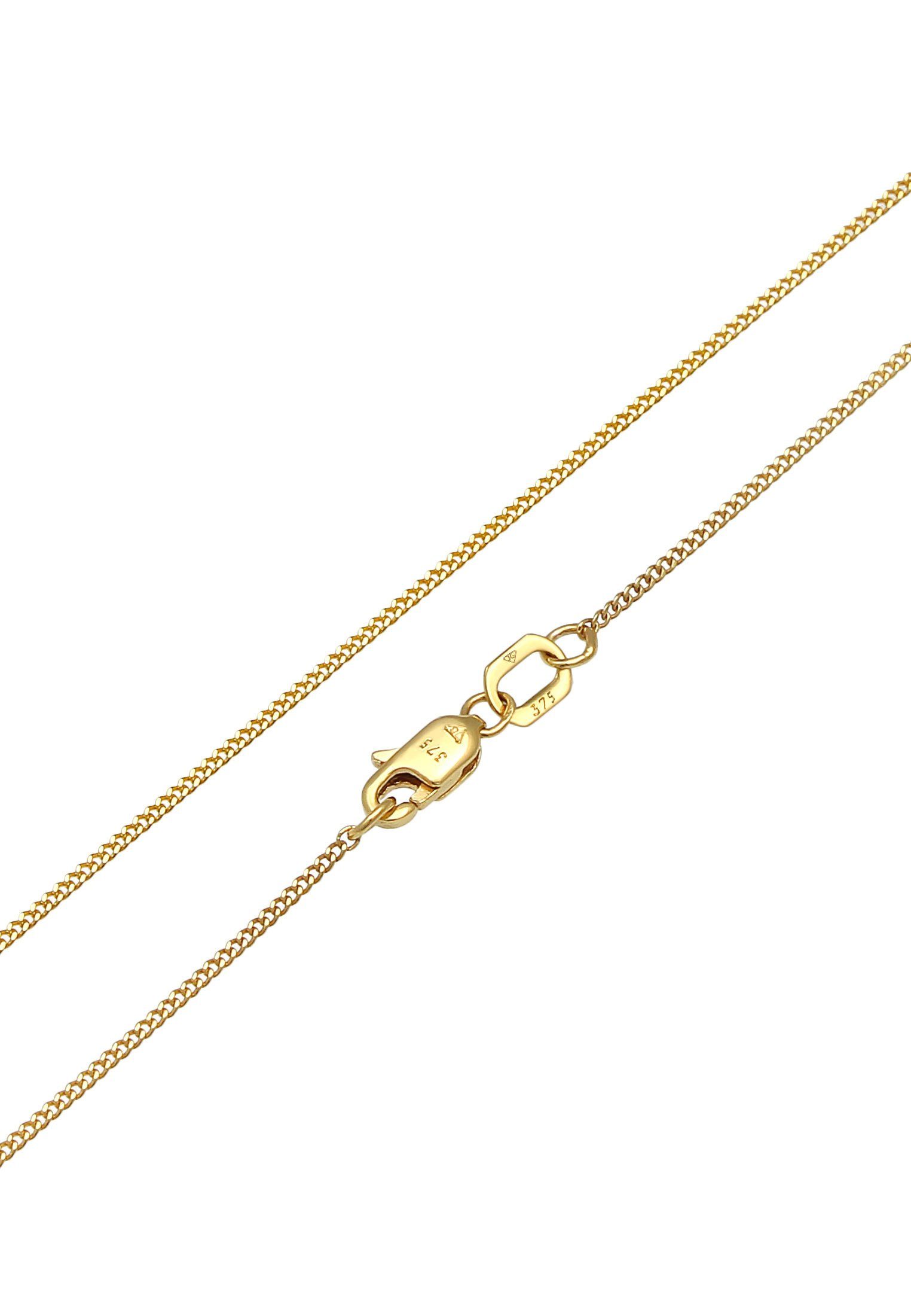 Elli DIAMONDS Kette mit Anhänger Solitär Diamant (0.03 ct) Elegant 375 Gelbgold, Diamant – Bild 4 von 5