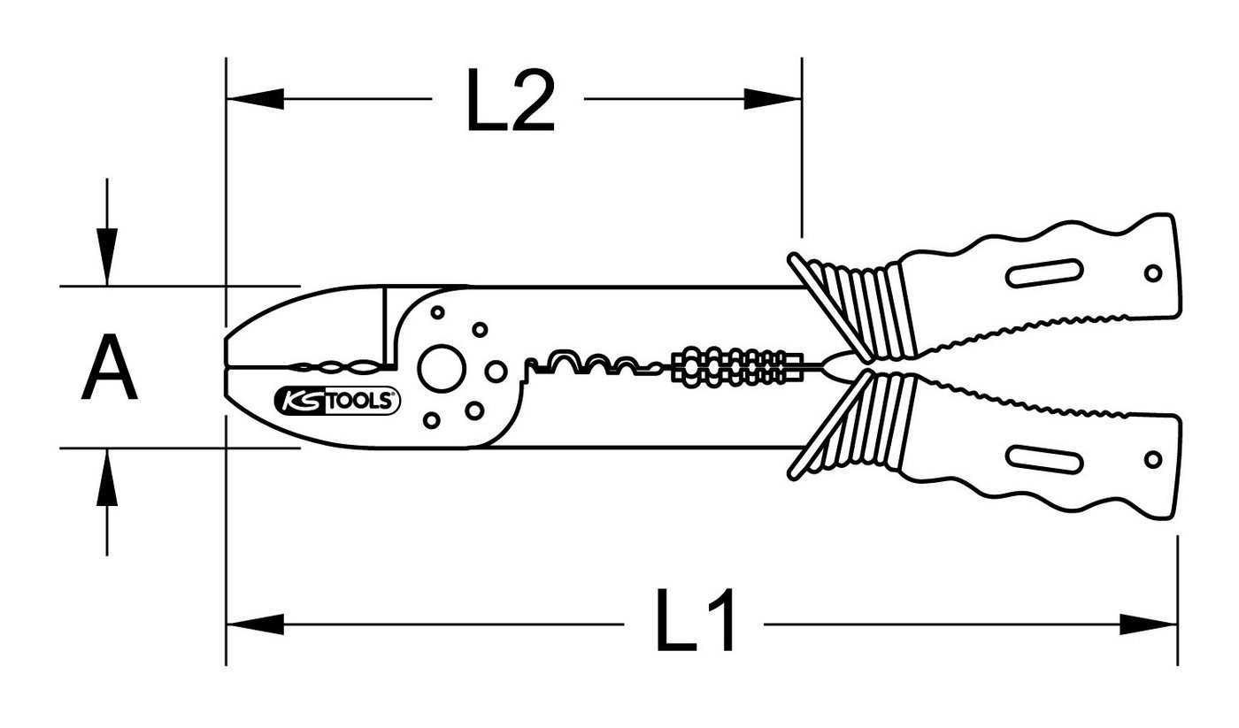 Thumbnail - KS Tools Crimpzange BERYLLIUMplus, 200 mm