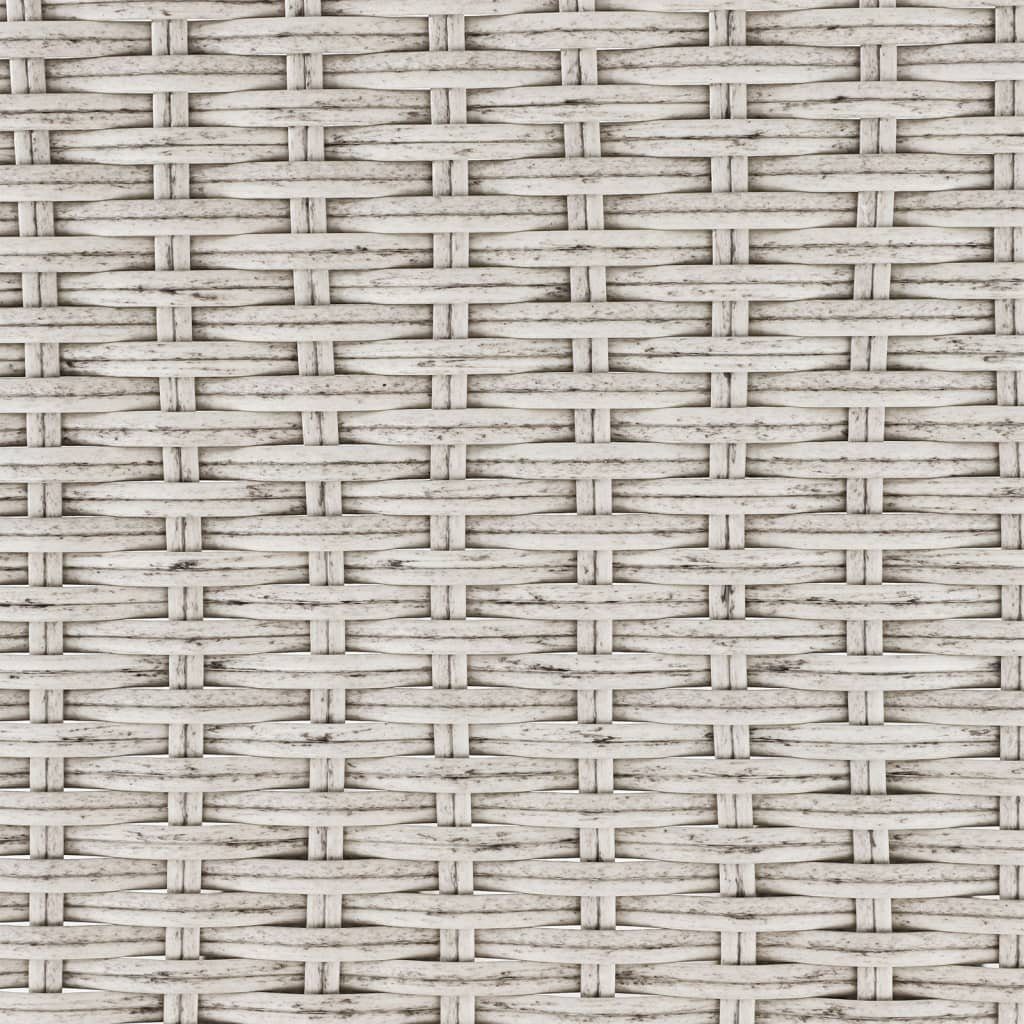 Klapptisch Balkon-Klapptisch Rattan-Optik Grau HI mit Platte cm in 60x40