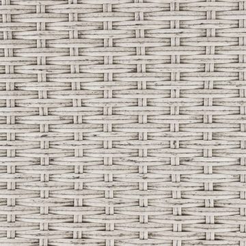 HI Klapptisch Balkon-Klapptisch mit Platte in Rattan-Optik 60x40 cm Grau