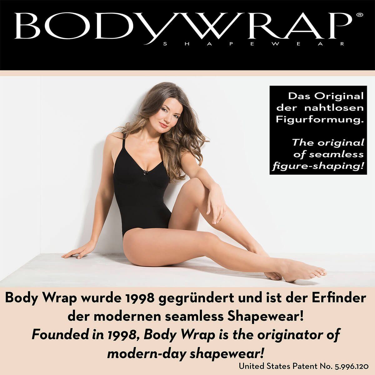 The Body Wrap 44630 Shapinghemd Schwarz