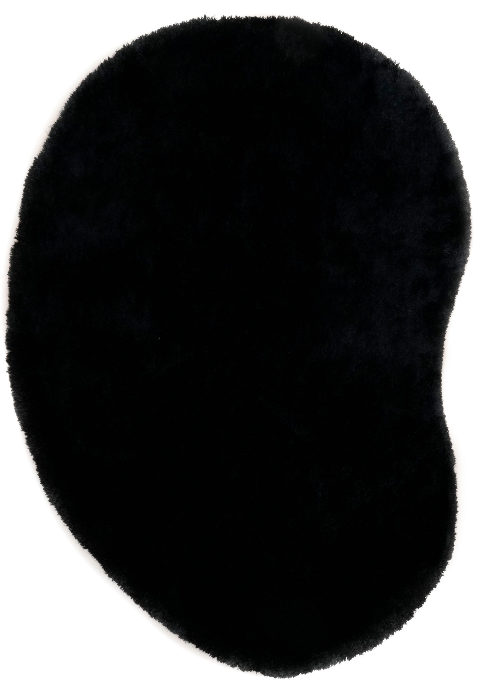 Bruno Banani Hochflor-Teppich Dana Bean shape, besondere Form, weich, Mikrofaser Teppiche, U-förmig, Höhe: 30 mm, organische Form, uni, Wohnzimmer, Schlafzimmer, Esszimmer