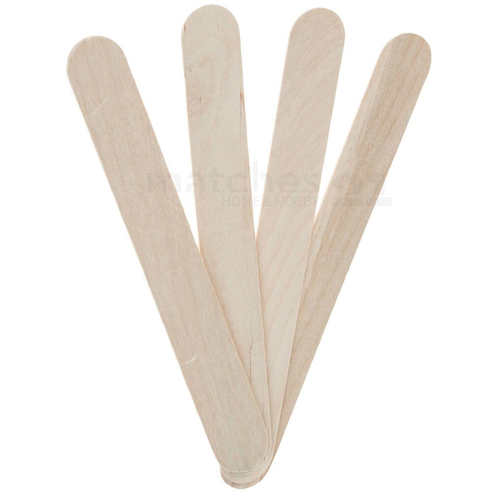 matches21 HOME & HOBBY Holzstäbchen Holzspatel 100Stk 150x18mm Holzbaukasten – Bild 3 von 5