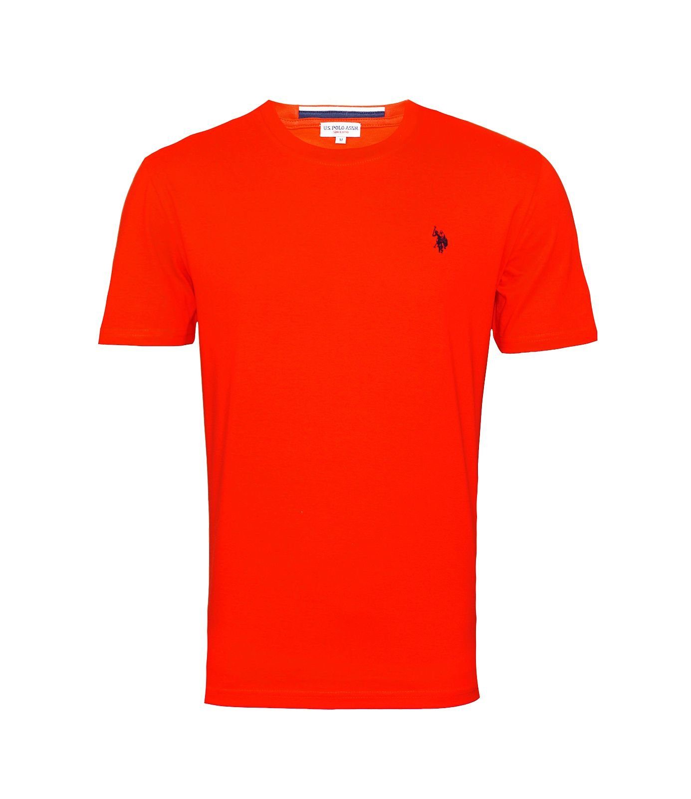 T-Shirt T-Shirt rot Shirt Assn Polo Kurzarmshirt Shortsleeve Rundhals U.S.