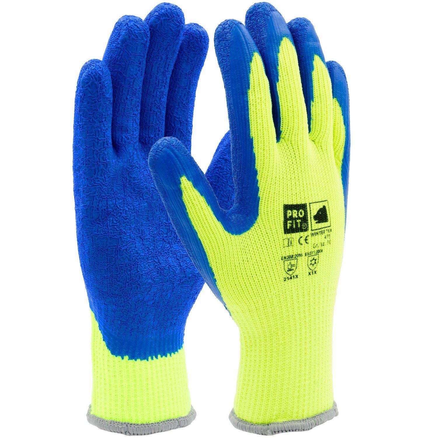 PRO FIT by Fitzner Latexhandschuhe Winter Latex-Handschuh, Wasserdichte Handinnenfläche
