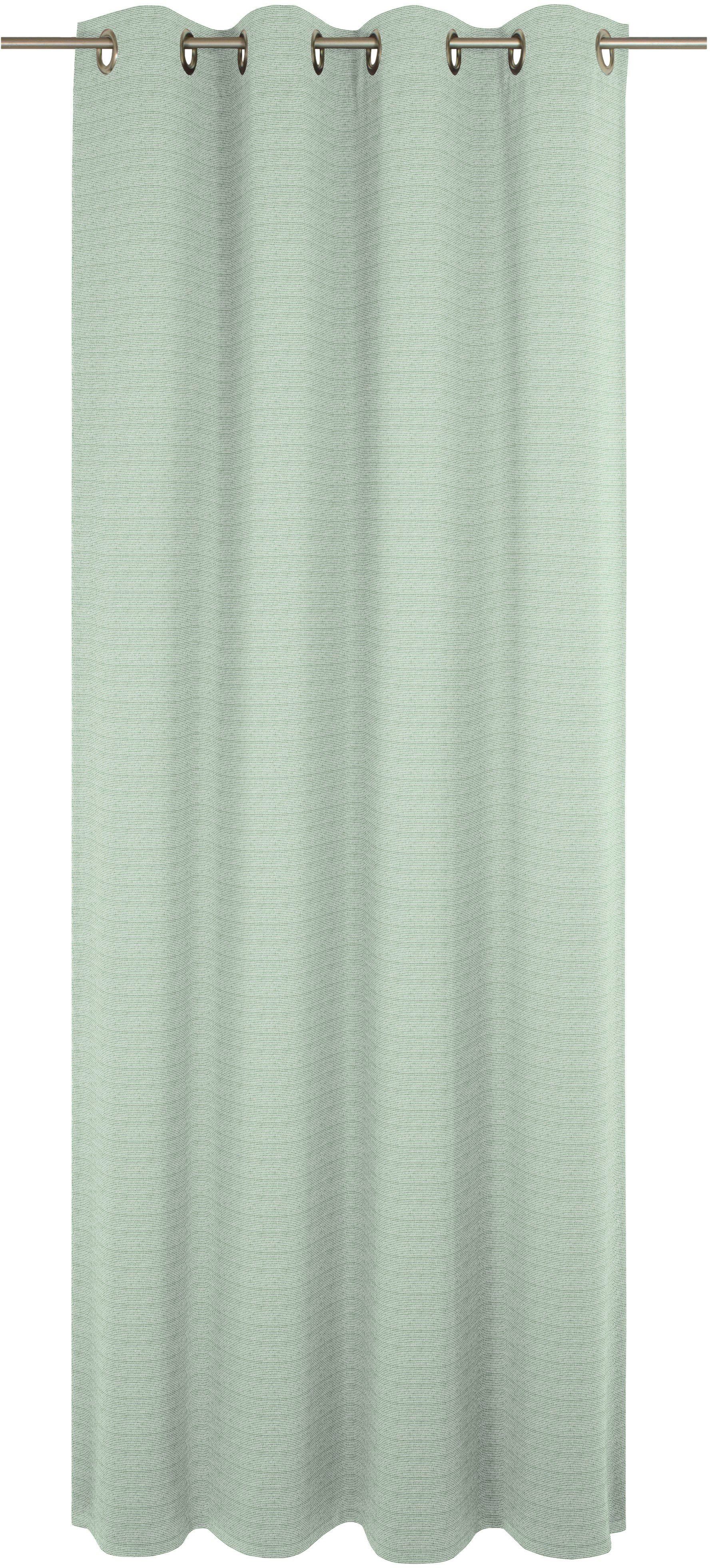 Vorhang Berwick, Wirth, Ösen (1 St), blickdicht, Jacquard grün