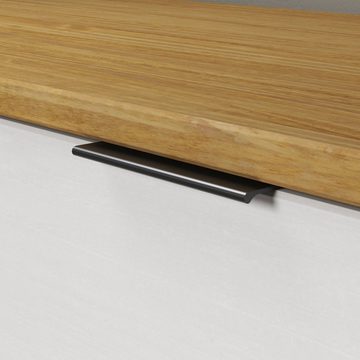 INTER-FURN Lowboard Paterno (TV-Unterschrank weiß und honig, 114 x 57 cm), Massivholz, gewachst