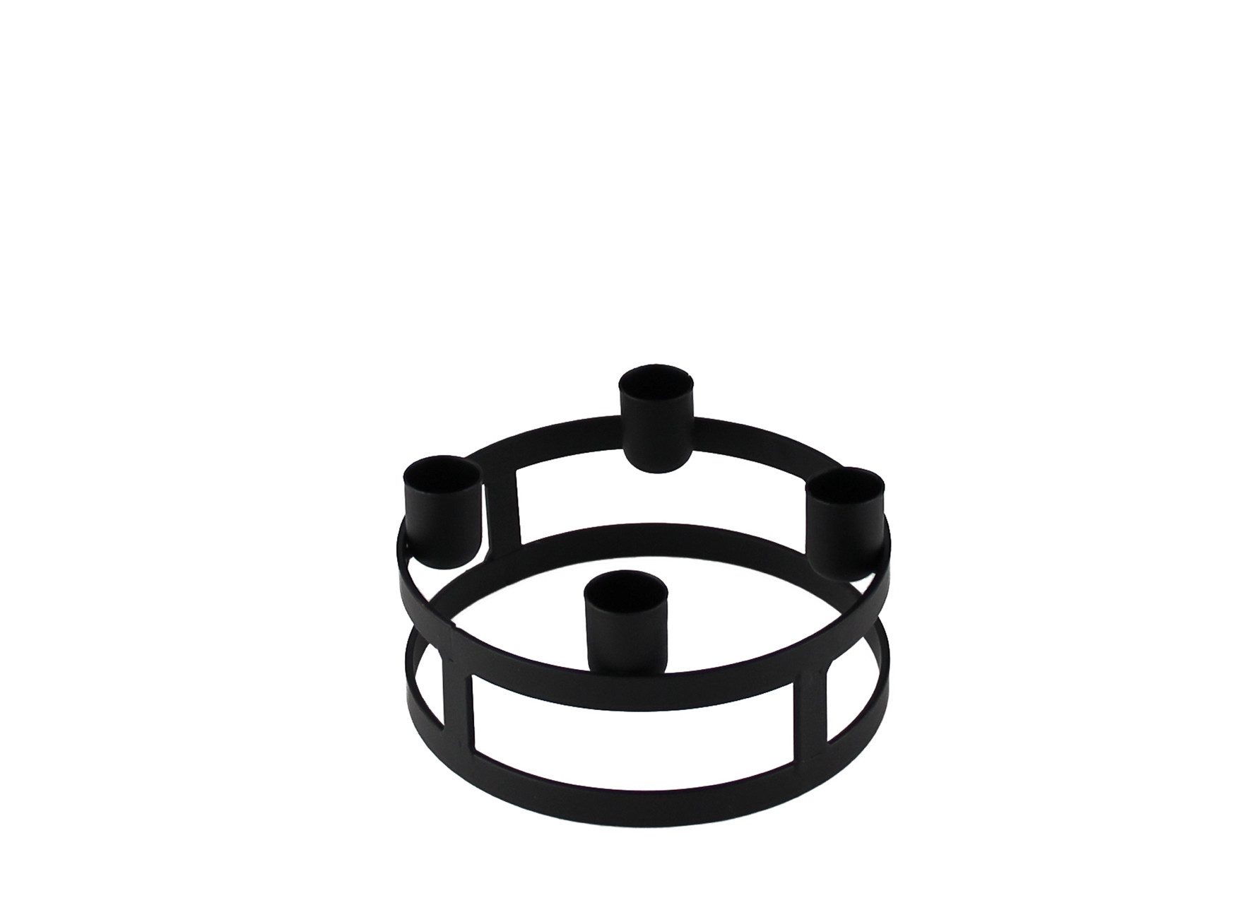 Kaheku Kerzenhalter Kaheku, Kerzenring Topino schwarz 15 Ø 9h für 4 Stabkerzen, 1199000413