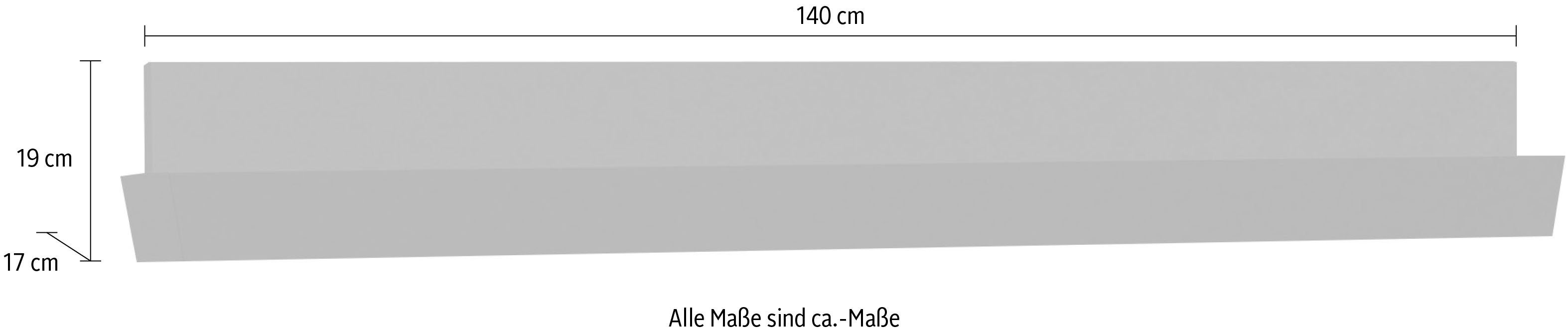 matt Lack Breite Ablageregal 140 anthrazit Matrix, Mäusbacher cm
