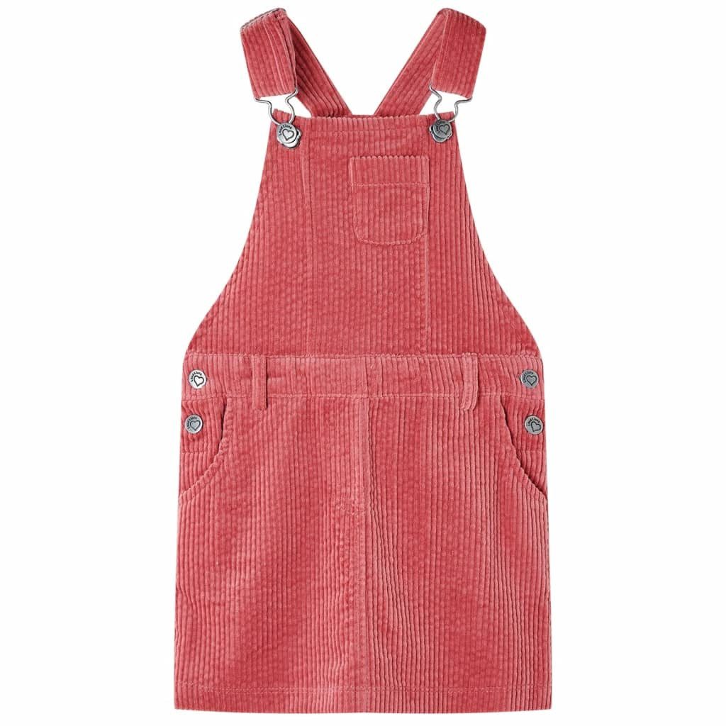 A-Linien-Kleid Kinder-Latzkleid Cord Rosa 92