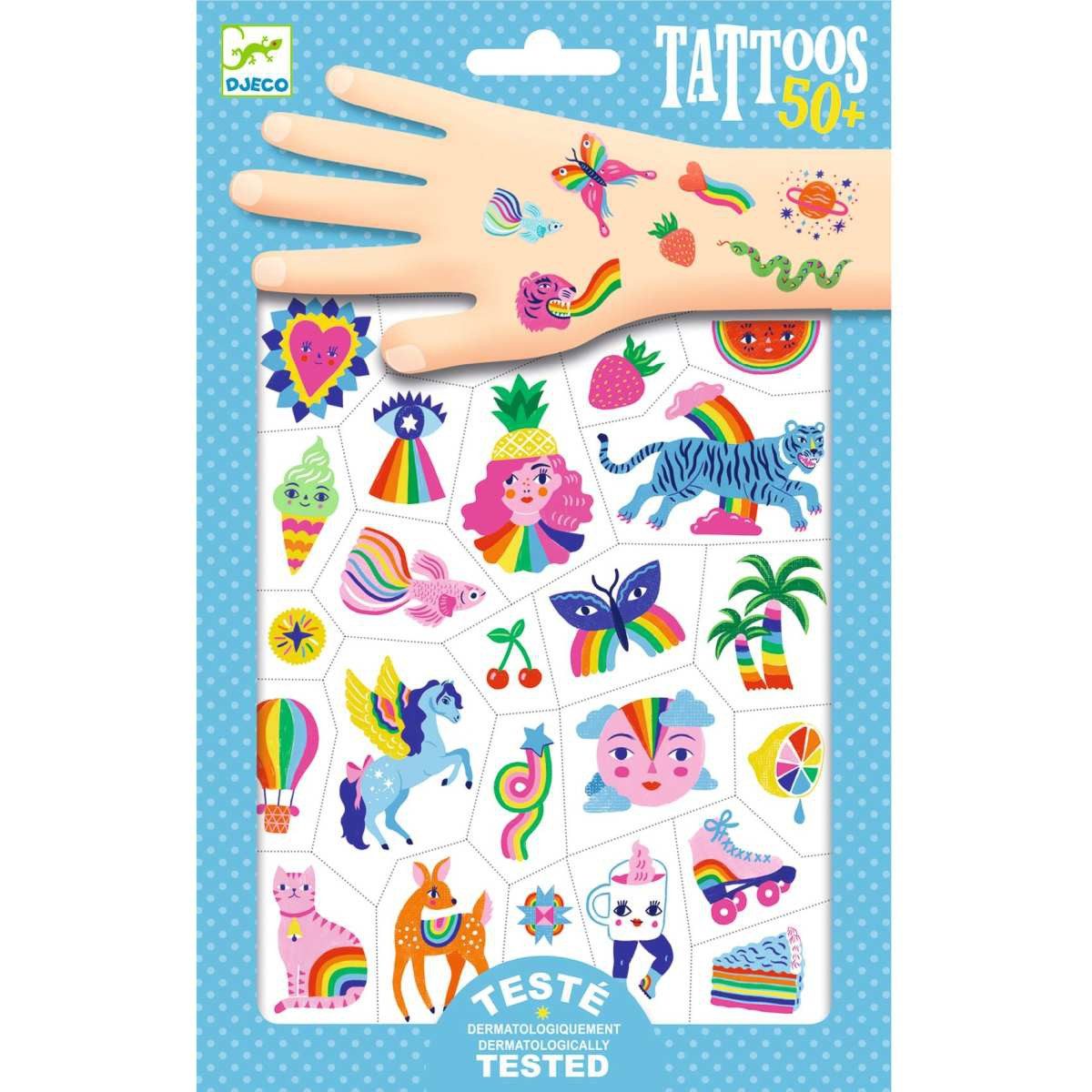 Kindertattoo Djeco Kinder-Tattoos Motiv Regenbogen