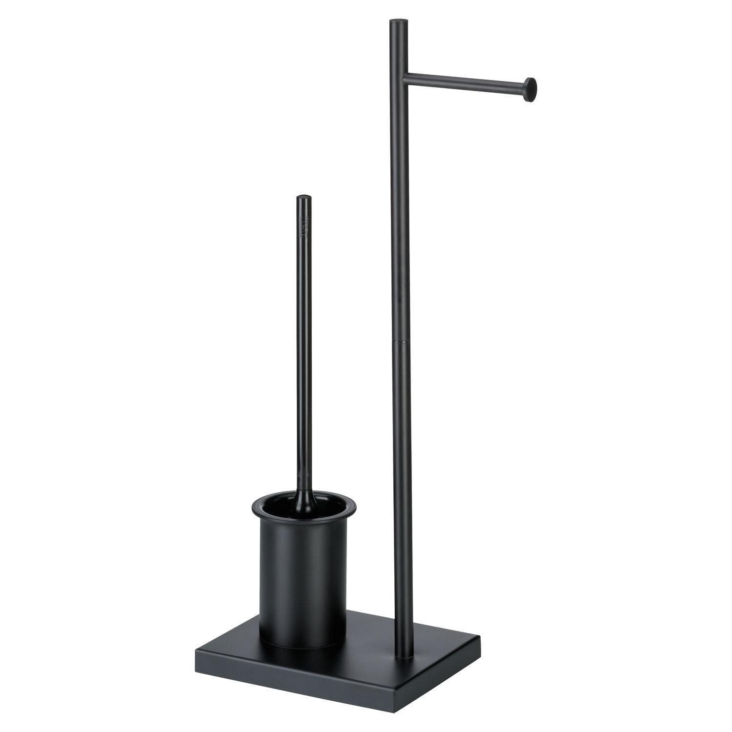 kela WC-Garnitur DEVIN, H 68 cm, Schwarz, Kunststoff, Metall, mit Держатели для туалетной бумаги