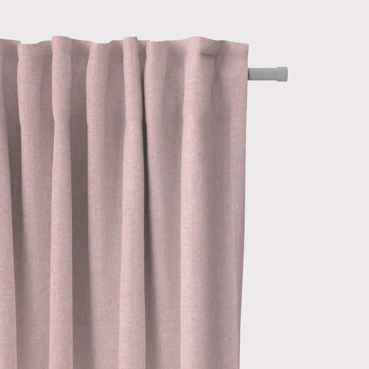 245cm, SCHÖNER handmade, vorgewaschen Vorhang Vorhang in meliert rosa LEBEN., (1 St), SCHÖNER LEBEN. made Fischgrätmuster blickdicht, Germany, Streifen