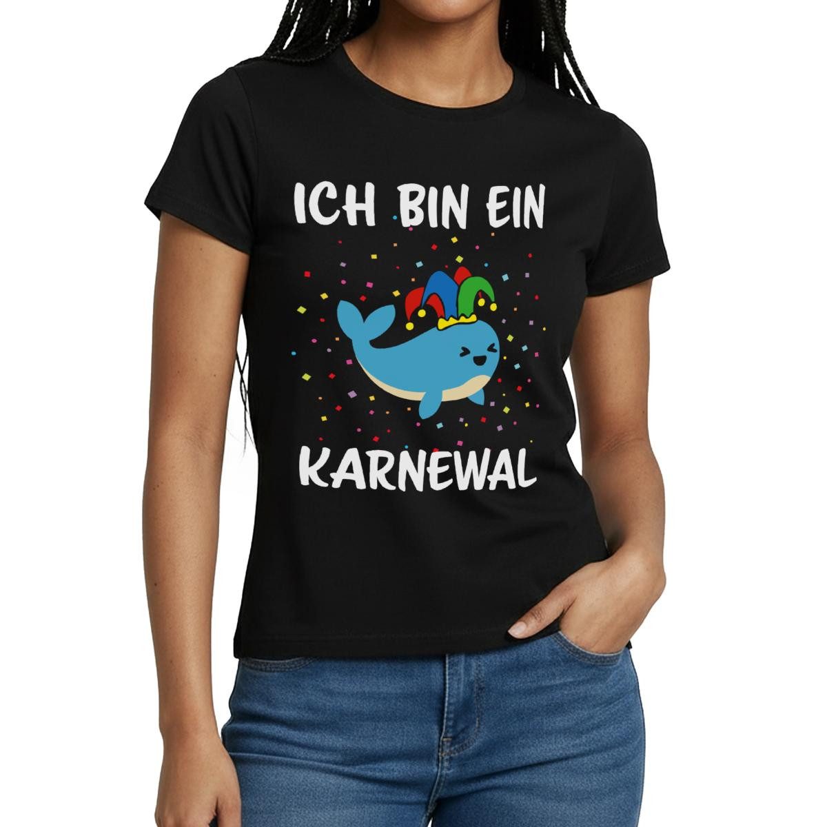 T-Shirt Ich Bin Ein Karnewal Wortspiel Karneval Frauen T-Shirt