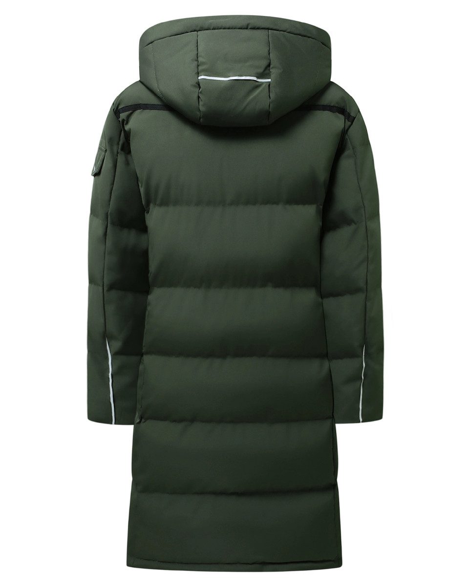 Allthemen Steppmantel mit Kapuze Herren Langmantel warmer Winterparka günstig online kaufen