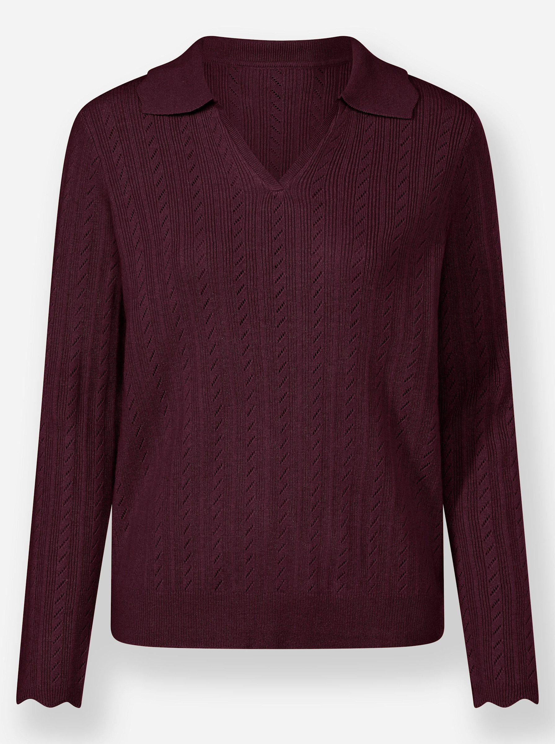 Witt Strickpullover Polopullover Langarm
