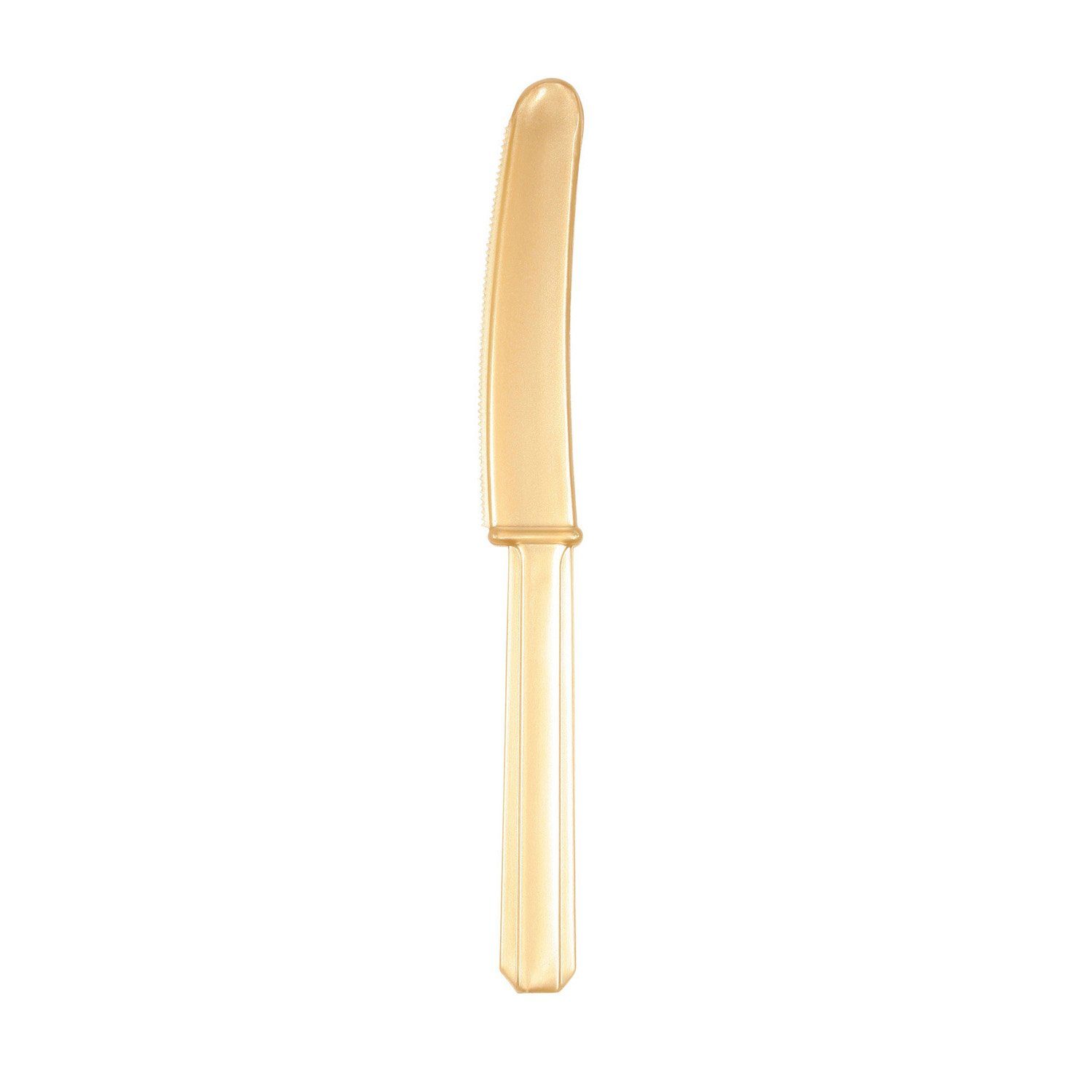Amscan Einweggabel 10 Messer gold Plastik 17,1 cm
