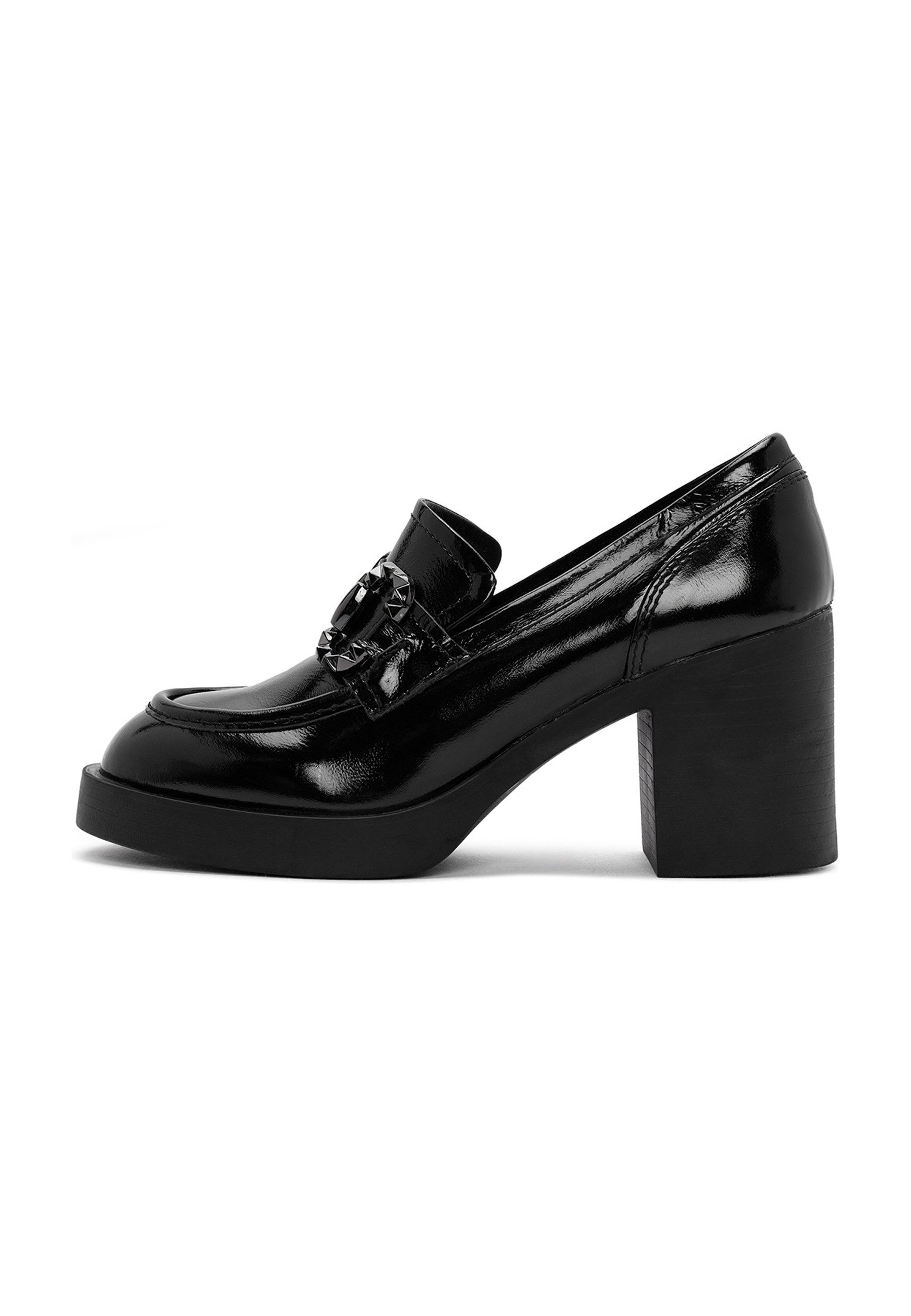 Derimod Leder Loafer Mit Absatz Schnürschuh