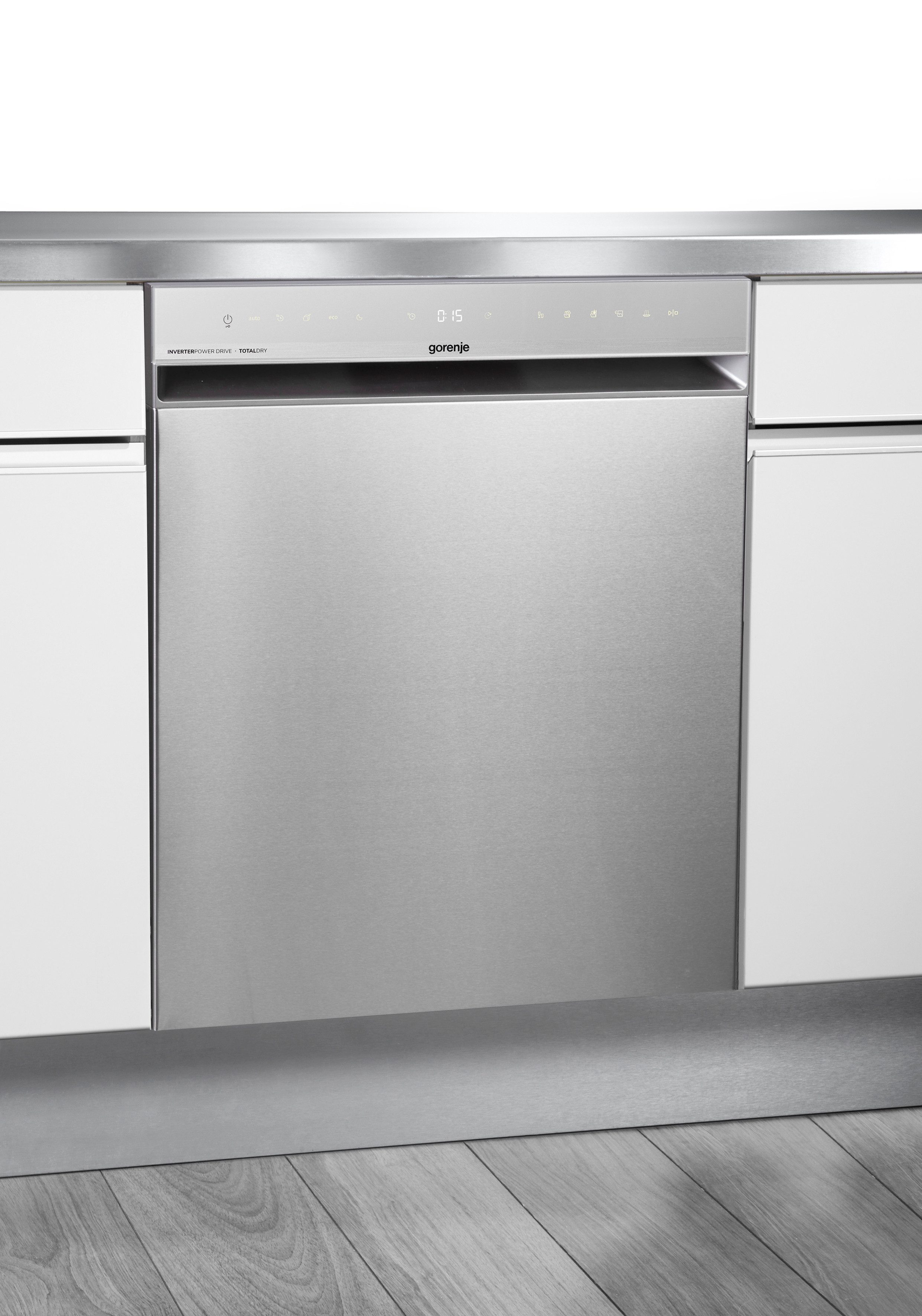 GORENJE Unterbaugeschirrspüler GU663C95X, 9,4 l, 16 Maßgedecke, 16 Maßgedecke, auto. Türöffnung, Besteckschublade