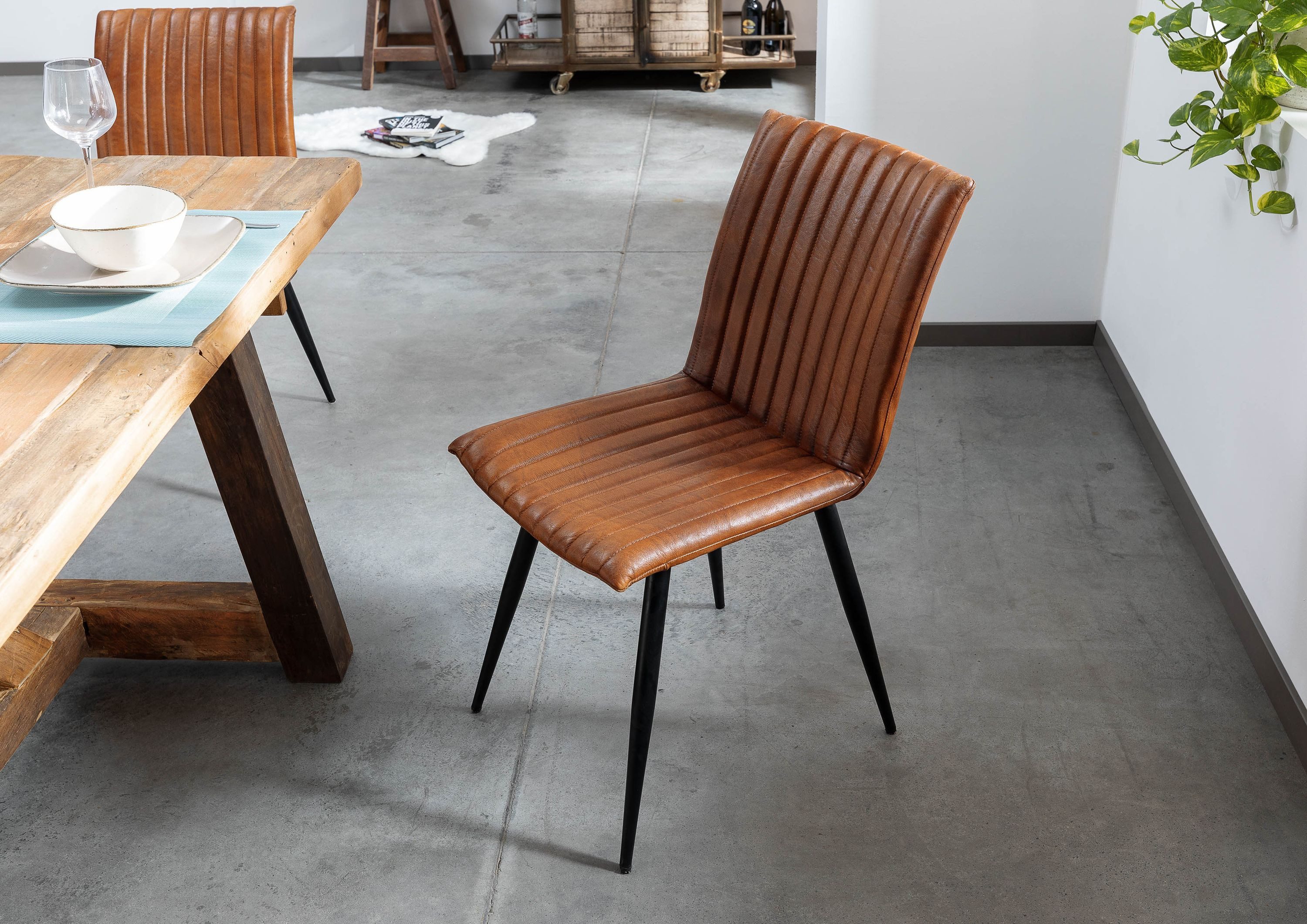 Massivmoebel24 Polsterstuhl IRON LABEL günstig online kaufen