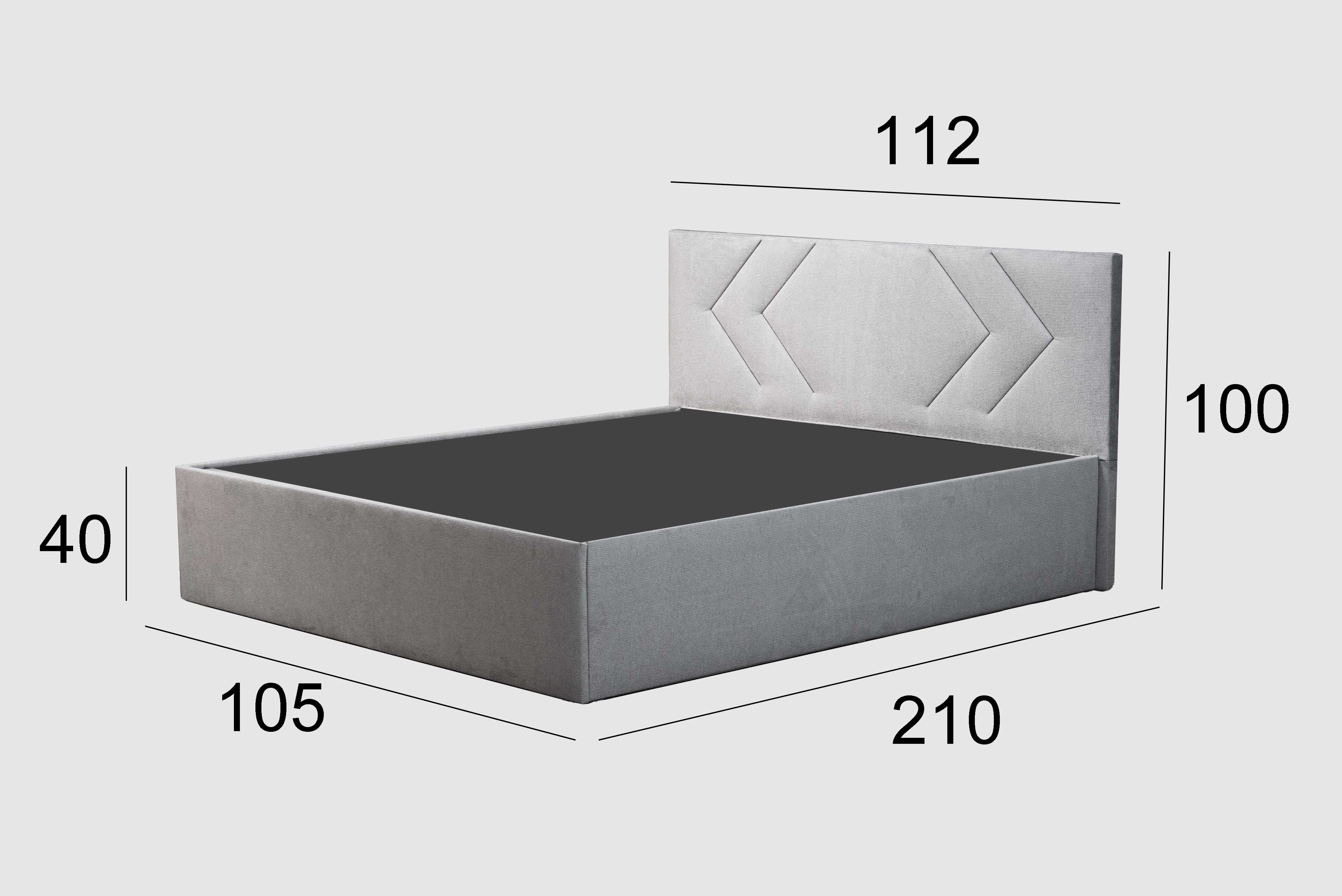 Halmon Schlafkomfort Betten Polsterbett Trend (Mit Stauraum unter der Liegefläche, erhältlich in 6 Größen und 7 attraktiven Farben mit oder ohne Matratze), 40cm Seitenhöhe, inkl. Lattenrost bei Ausführung mit Matratze