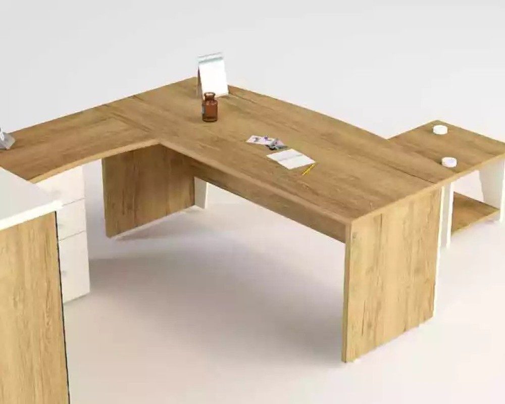 Eckschreibtisch Brauner Eckarbeitsplatz – Stilvoller Bürotisch für Ihr Home Office