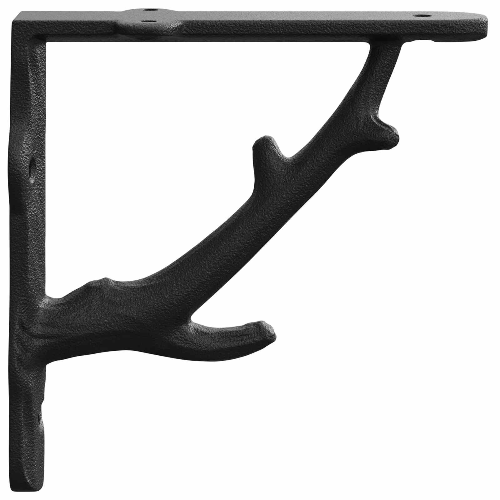 vidaXL Regal Wandregalhalterungen 12 stk. Schwarz 14 x 14 x 4 cm Stahl, 12-tlg.