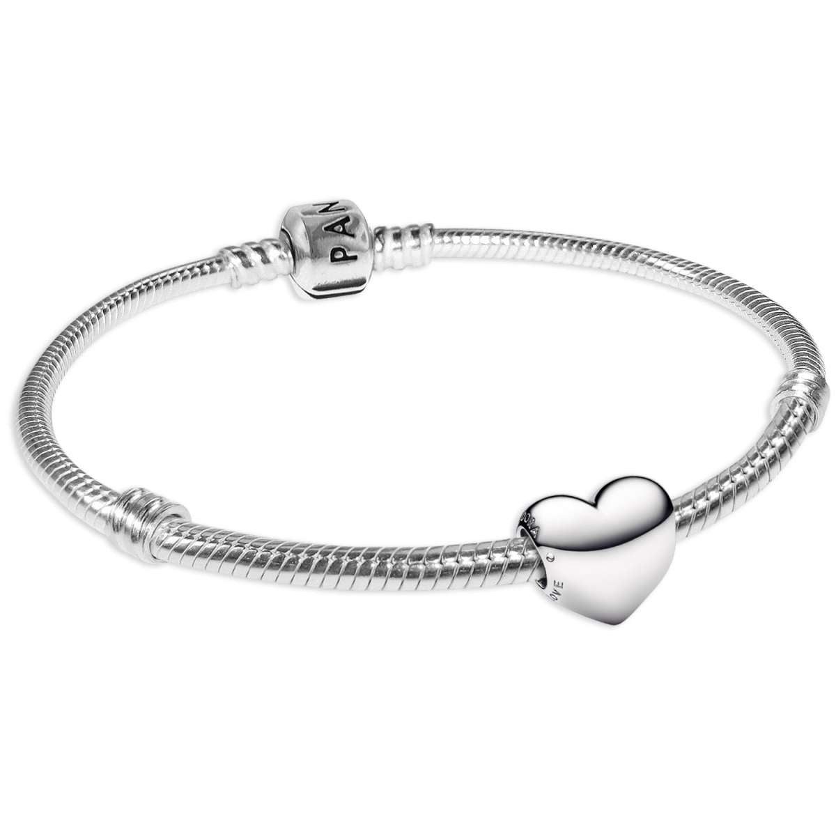 Pandora Silberarmband 68570, für Damen Be Love Herz Starter-Set Silber 925