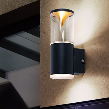 etc-shop Außen-Wandleuchte, Leuchtmittel inklusive, Warmweiß, Wandlampe Wandleuchte Außenlampe Hauswand IP44 LED