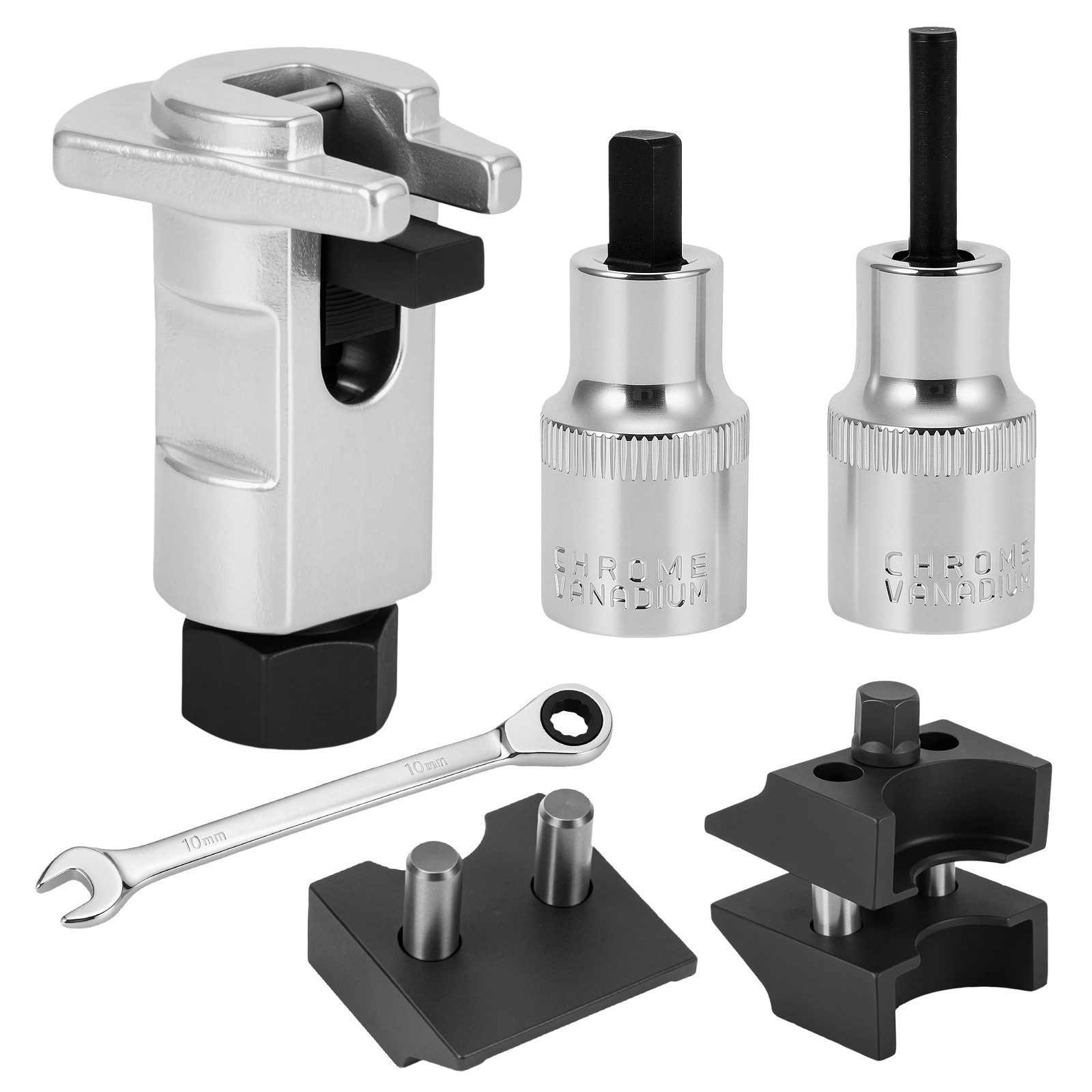 LEMLIT Federsattelstütze 5 Stück Federspanner kfz Federbein Spreizer Strut Spreader Tool (5er Set, 5 St., Achsschenkel Spreizer für PKW, SUV, Transporter), Radlagergehäuse Spreizer aus gehärtetem Stahl