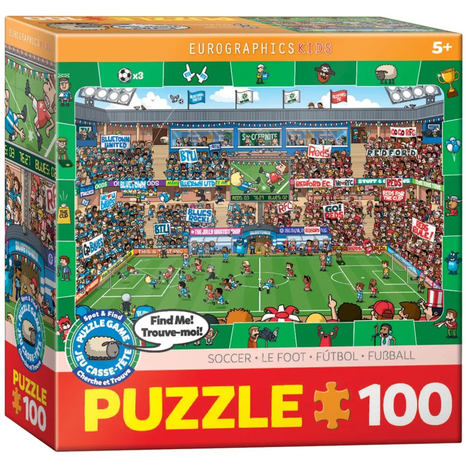 EUROGRAPHICS Puzzle Fußball - Suchen & Finden (Puzzle), 199 Puzzleteile