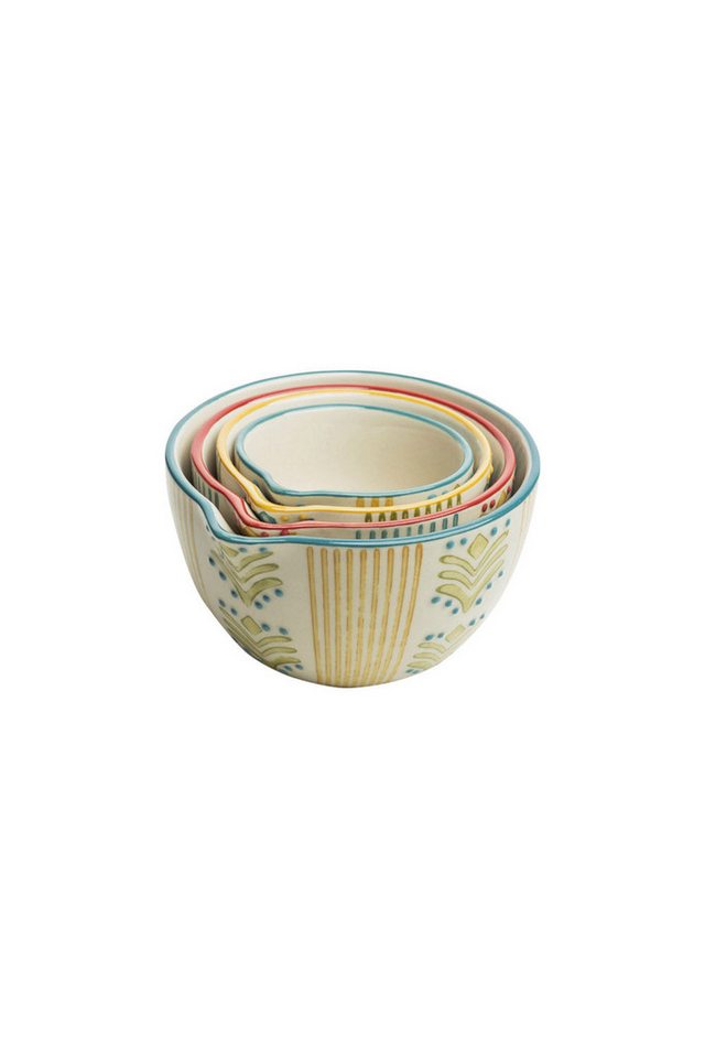 Tranquillo Milchkännchen Steinzeug 4er Set ORIENTAL 300/200/150/100 ml spülmaschinengeeignet, (Kännchen-Set, 4-teiliges Kännchen-Set), Handaufgebrachte Dekore im orientalischen Stil, mikrowellengeeignet