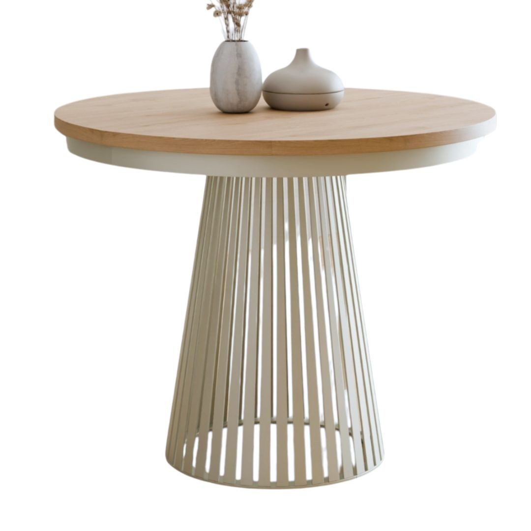 Compleo Esstisch Rund, Säulengestell mit Rillenstruktur DAST (TOPSELLER), A günstig online kaufen