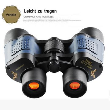 KINSI Ferngläser,Outdoor-Fernglas,HD,Microlite Nachtsicht,rote Folie Binocular (Mit Koordinaten,geeignet für Vogelbeobachtung/Sport/Jagd/Reisen)