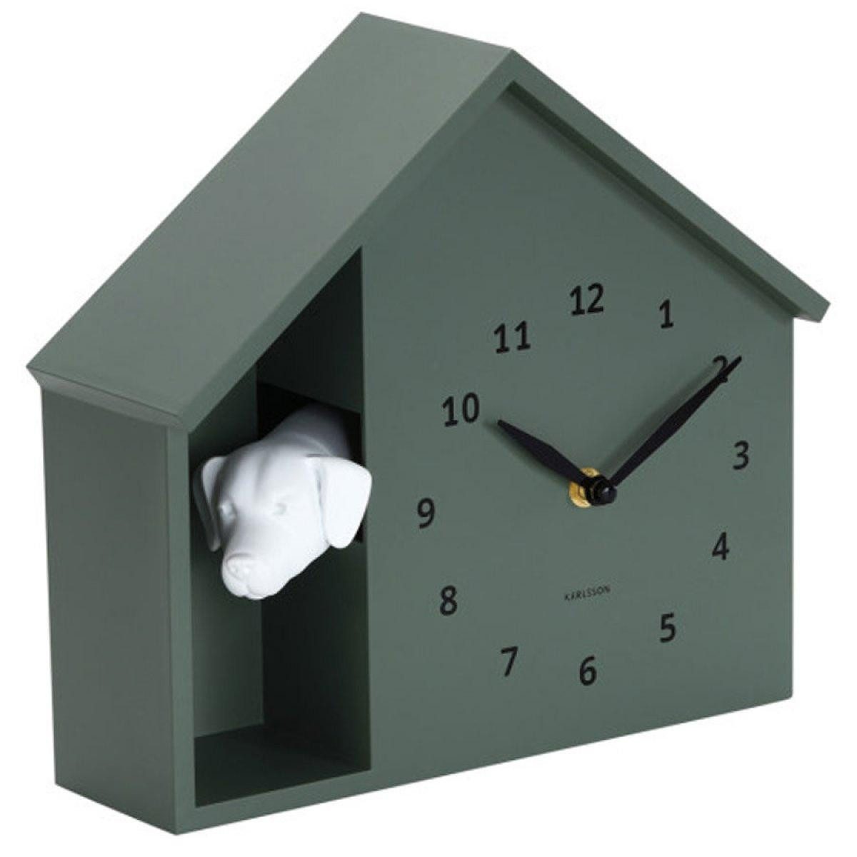 Karlsson Uhr Kuckucksuhr Peeking Doggy Jungle Green