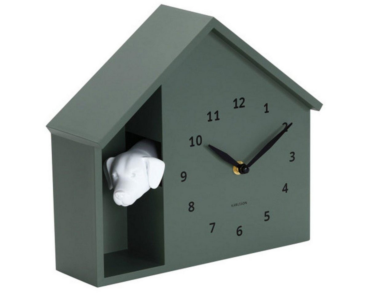 Karlsson Uhr Kuckucksuhr Peeking Doggy Jungle Green