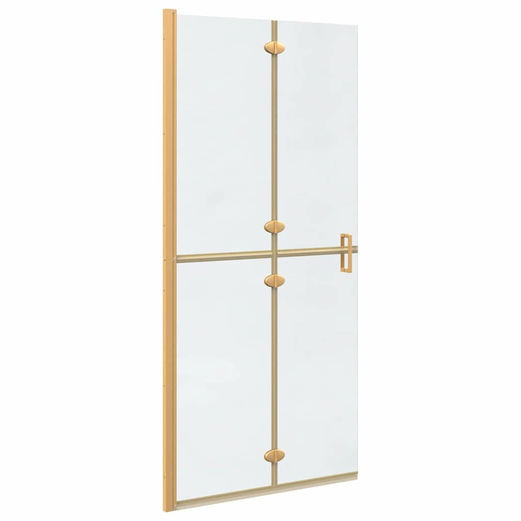 vidaXL Duschwand Walk-In Duschwand Gold 90 x 6.5 x 190 cm, (1 tlg)