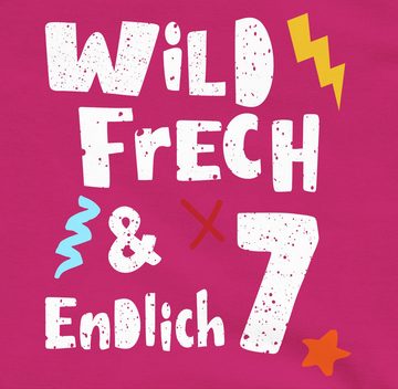 Shirtracer Sweatshirt Wild frech und endlich 7 - Sieben Jahre Wunderbar 7. Geburtstag