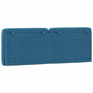 vidaXL Kopfteil Kopfteil-Kissen Blau 120 cm Samt, (1 St)