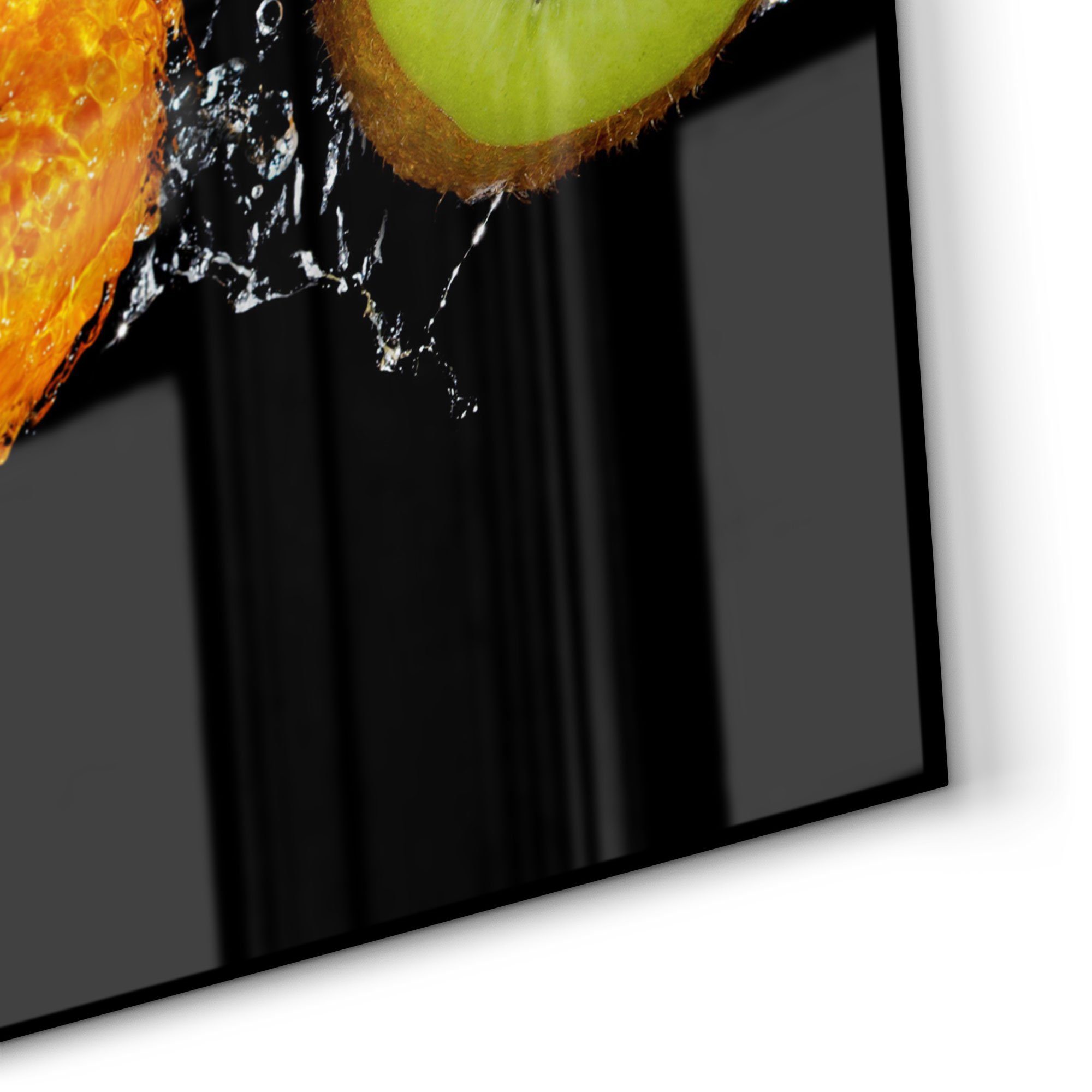 abwaschen', DEQORI Glas Badrückwand Spritzschutz Küchenrückwand Herdblende 'Obst