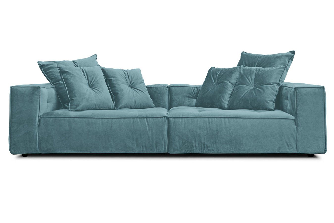 daslagerhaus living Sofa Brian Sofa Samt Sitzer blau 3