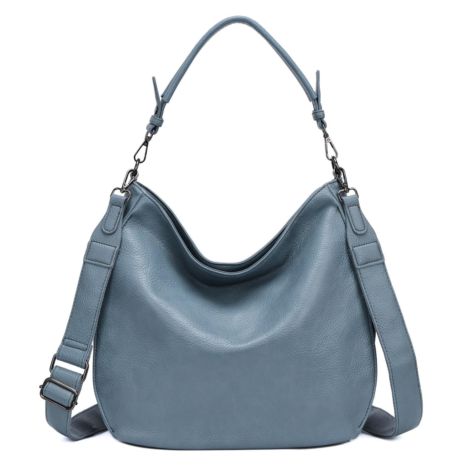 ITALYSHOP24 Schultertasche DAMEN TASCHE SHOPPER Hobo günstig online kaufen