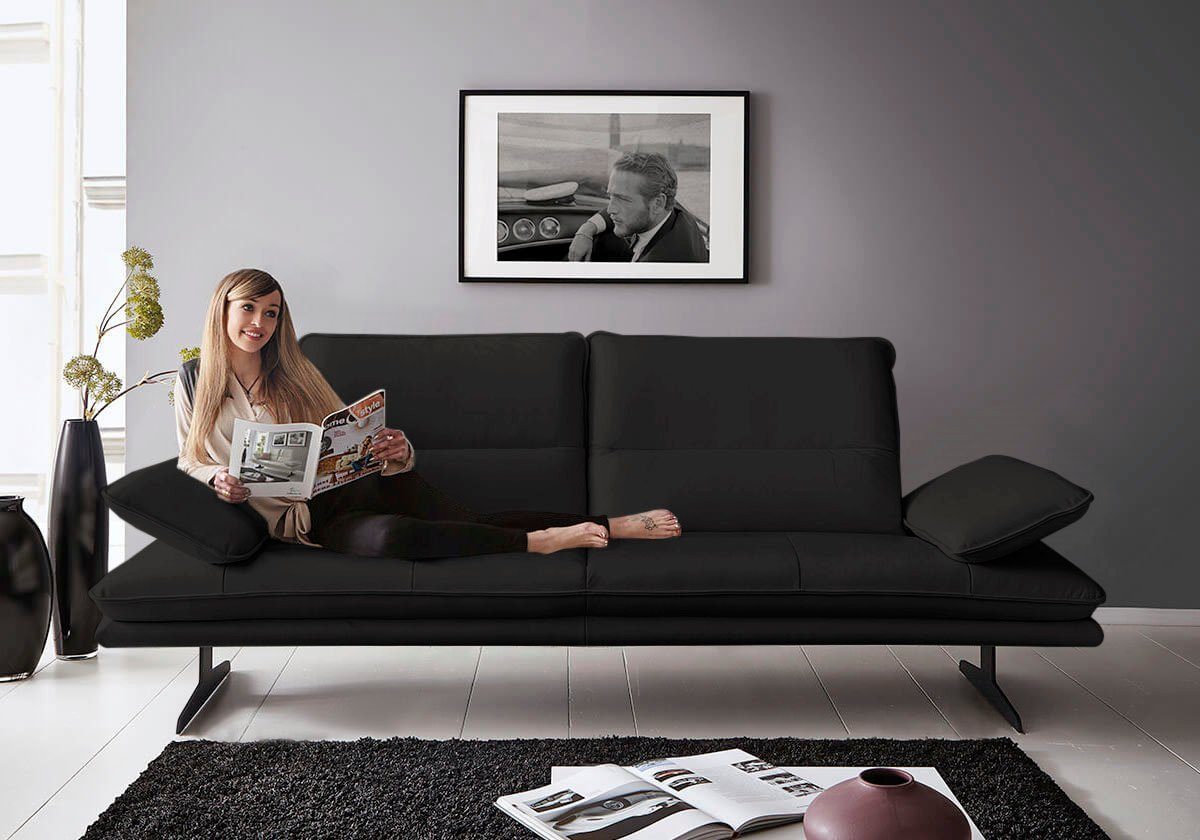 W.SCHILLIG 2,5-Sitzer broadway, Designsofa mit tollem Sitzkomfort, Sitztiefenverstellung, Kopfteil- & Seitenteilverstellung, Breite 216cm