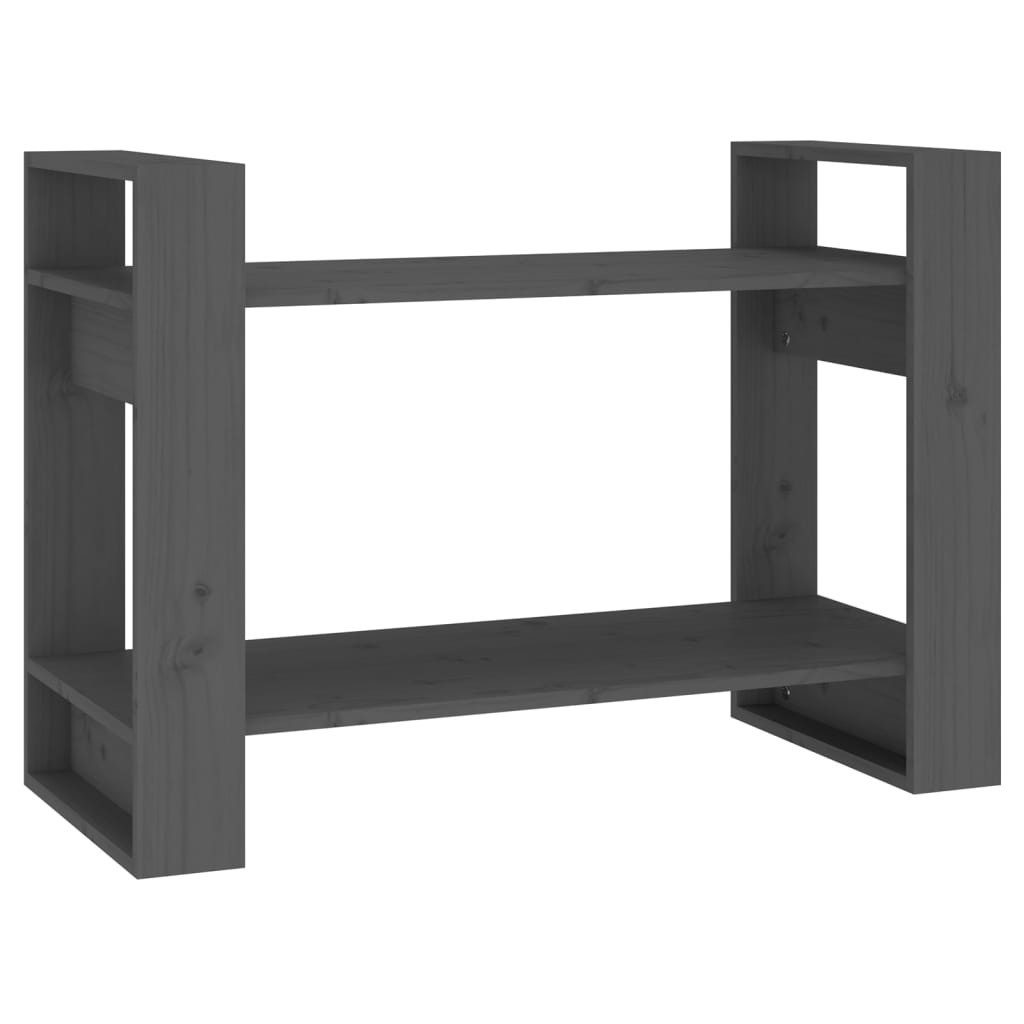 vidaXL Bücherregal Bücherregal/Raumteiler Grau 80x35x56,5 cm günstig online kaufen